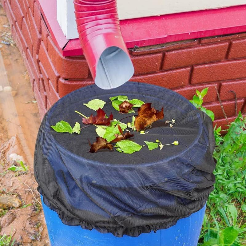 Red de Cubierta de Malla de 30-120 cm para Barril de Lluvia Cubo de Recolección de Agua Filtro Anti-Caída de Gotas de Lluvia Hojas Herramientas de Protección del Agua