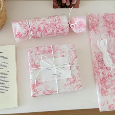 Pink Pearlescent Retro French-Style Gift Wrapping and Clothing Lining Paper