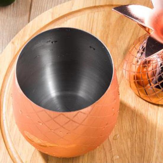 Taza de Cobre Forma de Piña Moscow Mule 550ml para Cócteles Café Leche Bebidas