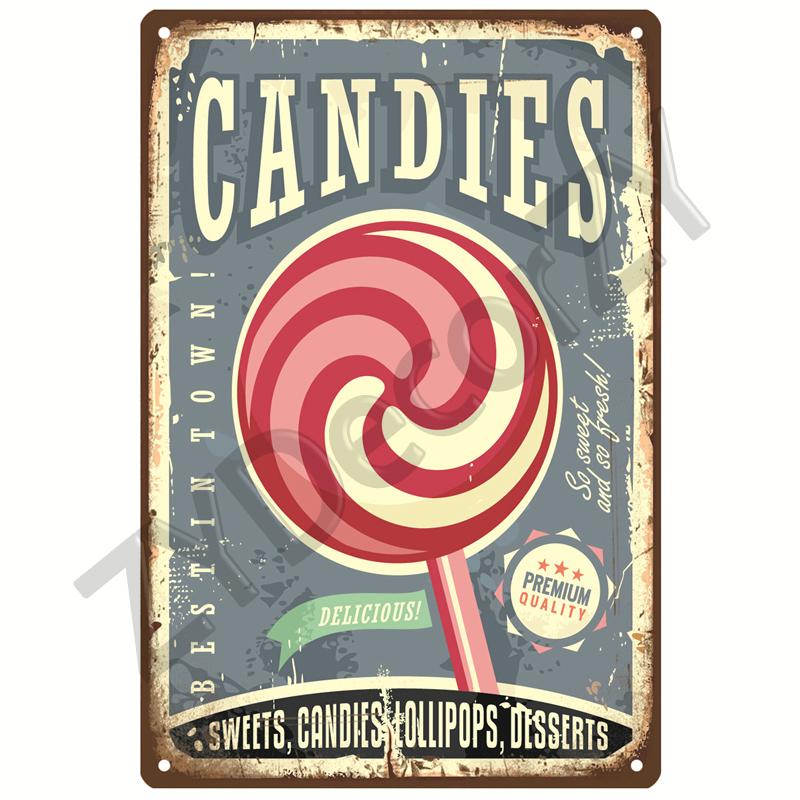 Pizza Retro Tin Sign Poster Vintage Wall Posters Metal Sign Decorative Wall Plate Kitchen Plaque Metal Vintage Decor Accessories