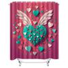 Winged Heart Romantic Shower Curtain - Waterproof, Mildew-Resistant, Unique Design Adds Charm to Your Bathroom Space