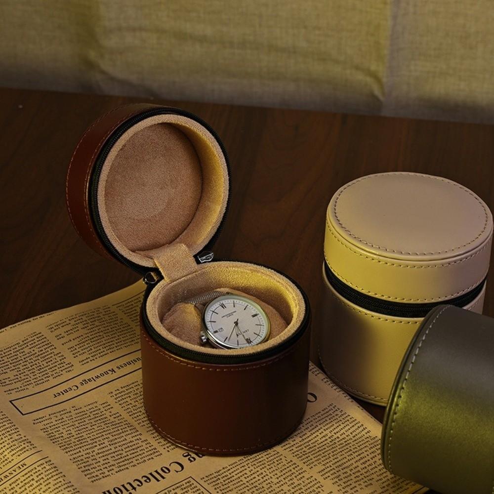 Zipper Closure Watch Storage Box PU Leather Watch Storage Holder Watch Display Case Daily Commute
