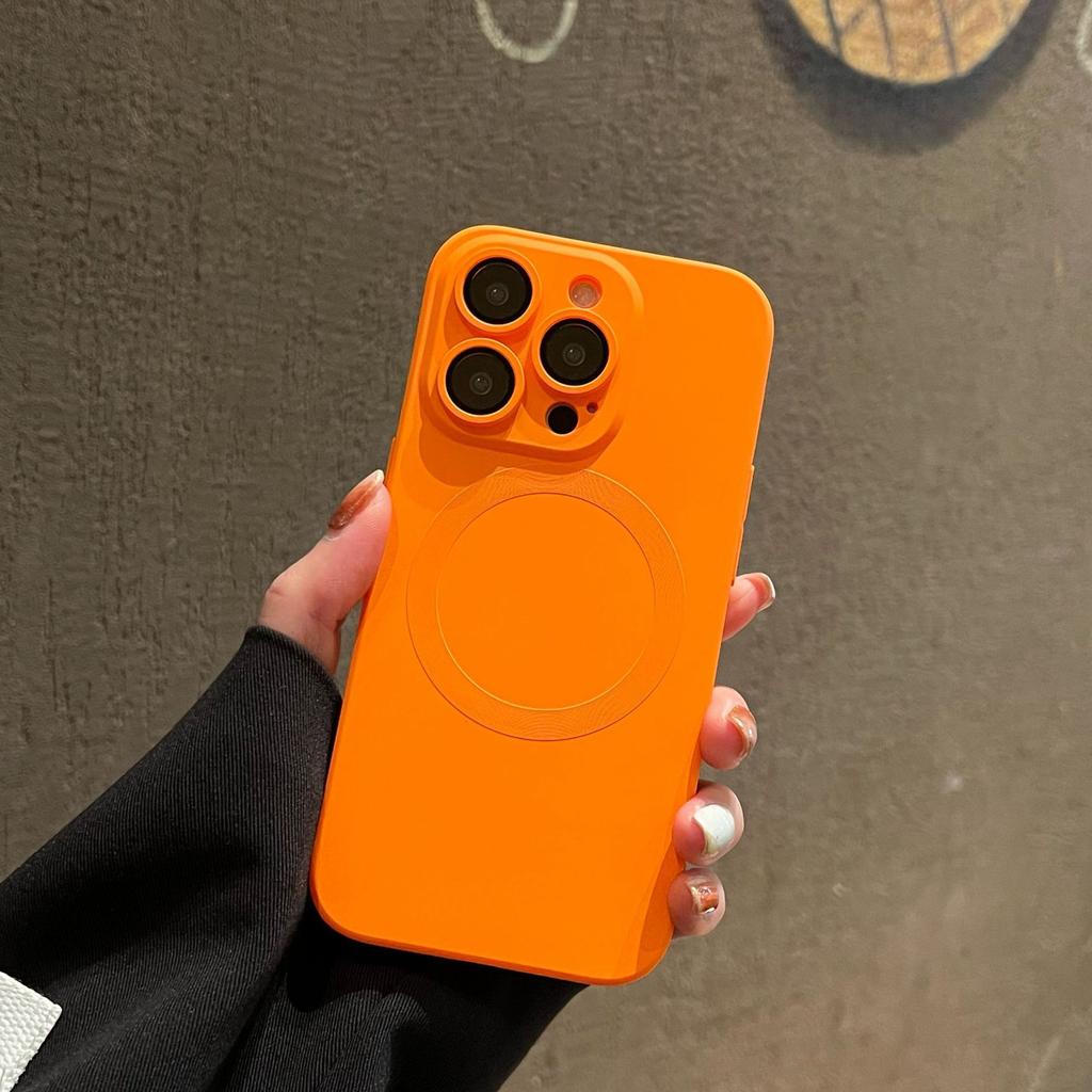 Applicable To iPhone11promax Liquid Magnetic Mobile Phone Case Apple 11 Silicone CD Pattern with Built-in Lens Case