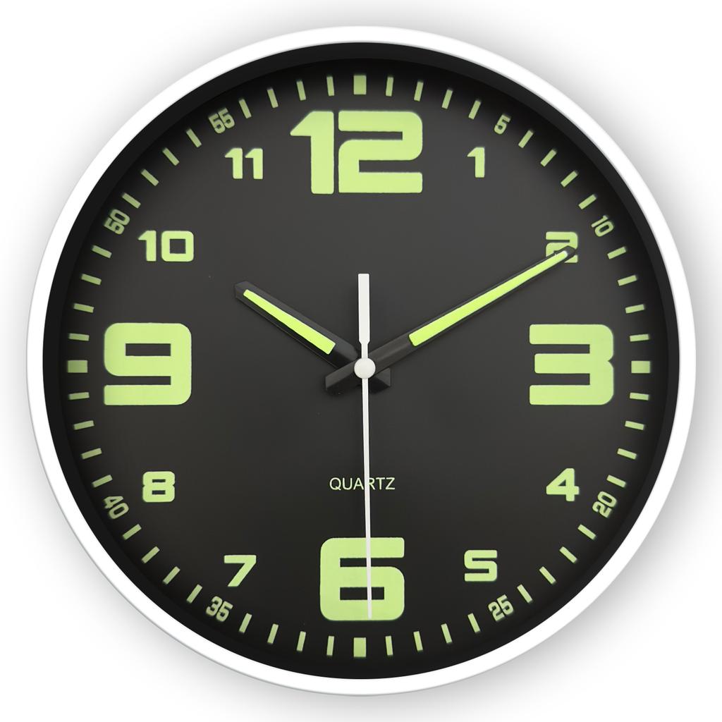 High-Quality A High-Quality Unique High-Quality Luminous High-Quality Plastic High-Quality Glass High-Quality Wall High-Quality Clock, 8-16 Inch