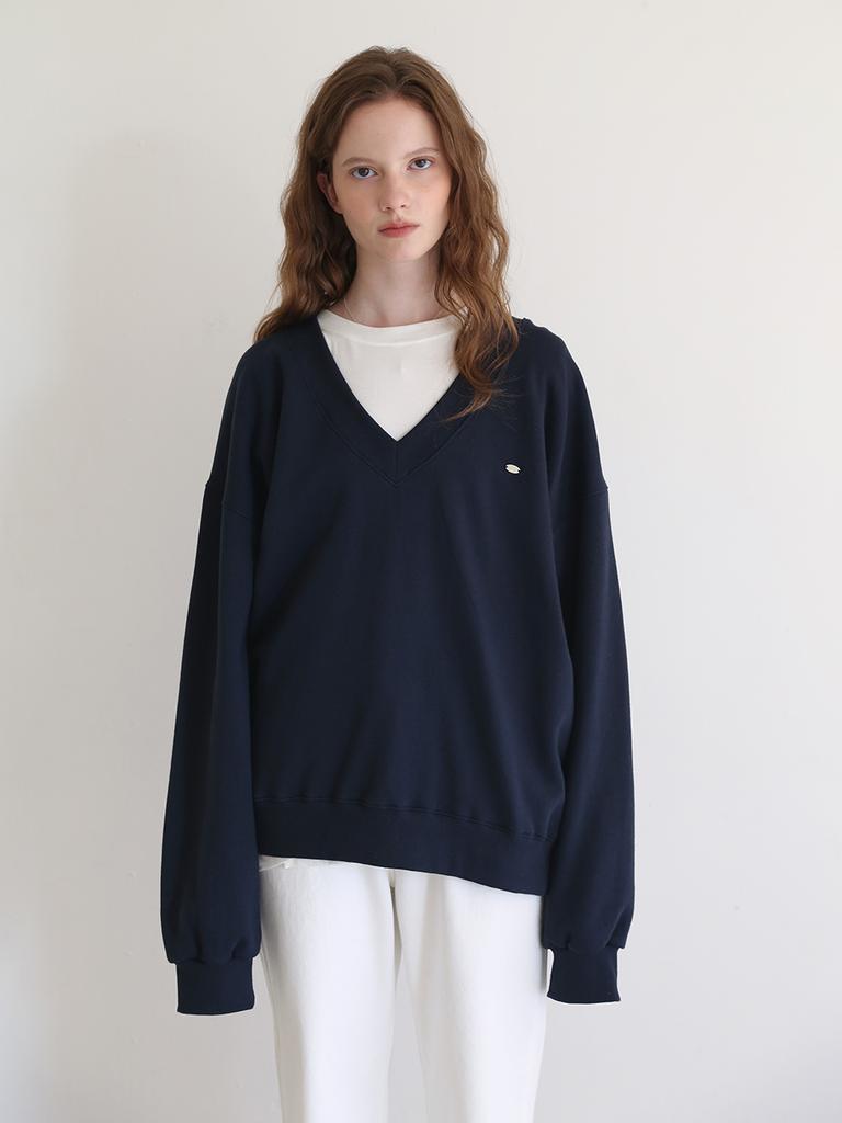 VERTNEUF Deep V-Neck Fleece-Lined Sweatshirt (2 Colors)