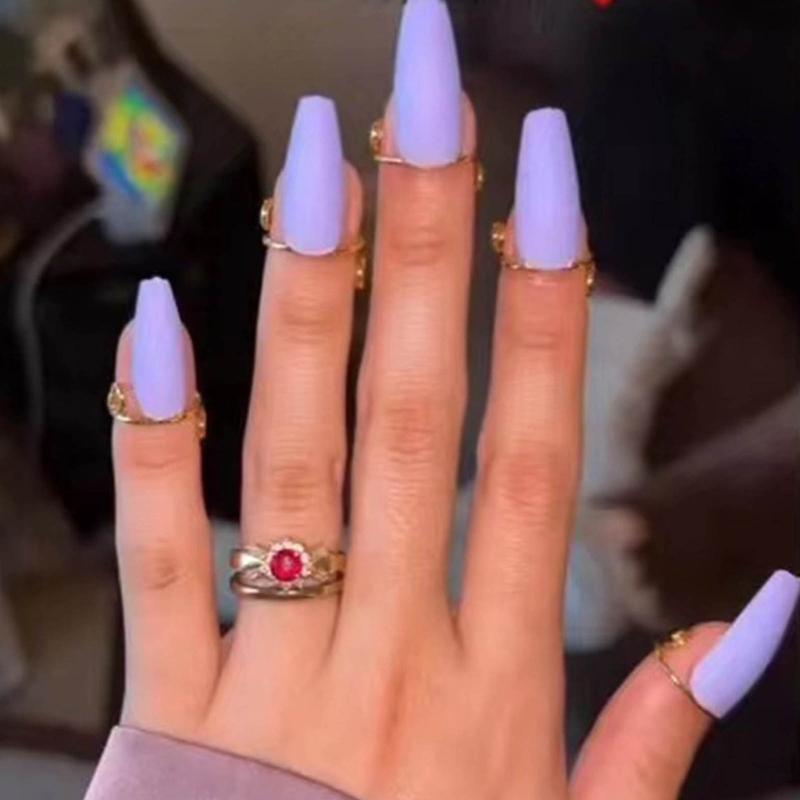 Fingertips Statement Jewelry Metal Nail Art Rings Copper Material for Women Girl