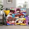 Colorful Cartoon kpop Blanket Flannel Blanket for bed, sofa, Camping, Hiking, Picnic Essentials, gift for family Fan gifts