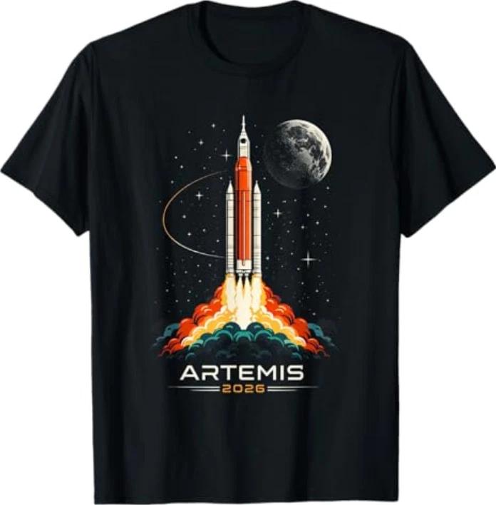 Artemis Ii Space Rocket Launch Mission To The Moon Artemis 2 Tshirt S