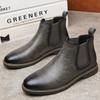 Large Size Chelsea Boots Men's 2025 Fall/Winter Coloring Fashion Vintage British Martin Boots Fleece Boots