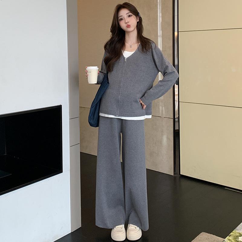 2026 Spring Maternity Casual Two-Piece Fashionable Outfit Set for Going Out Double Extra Large
