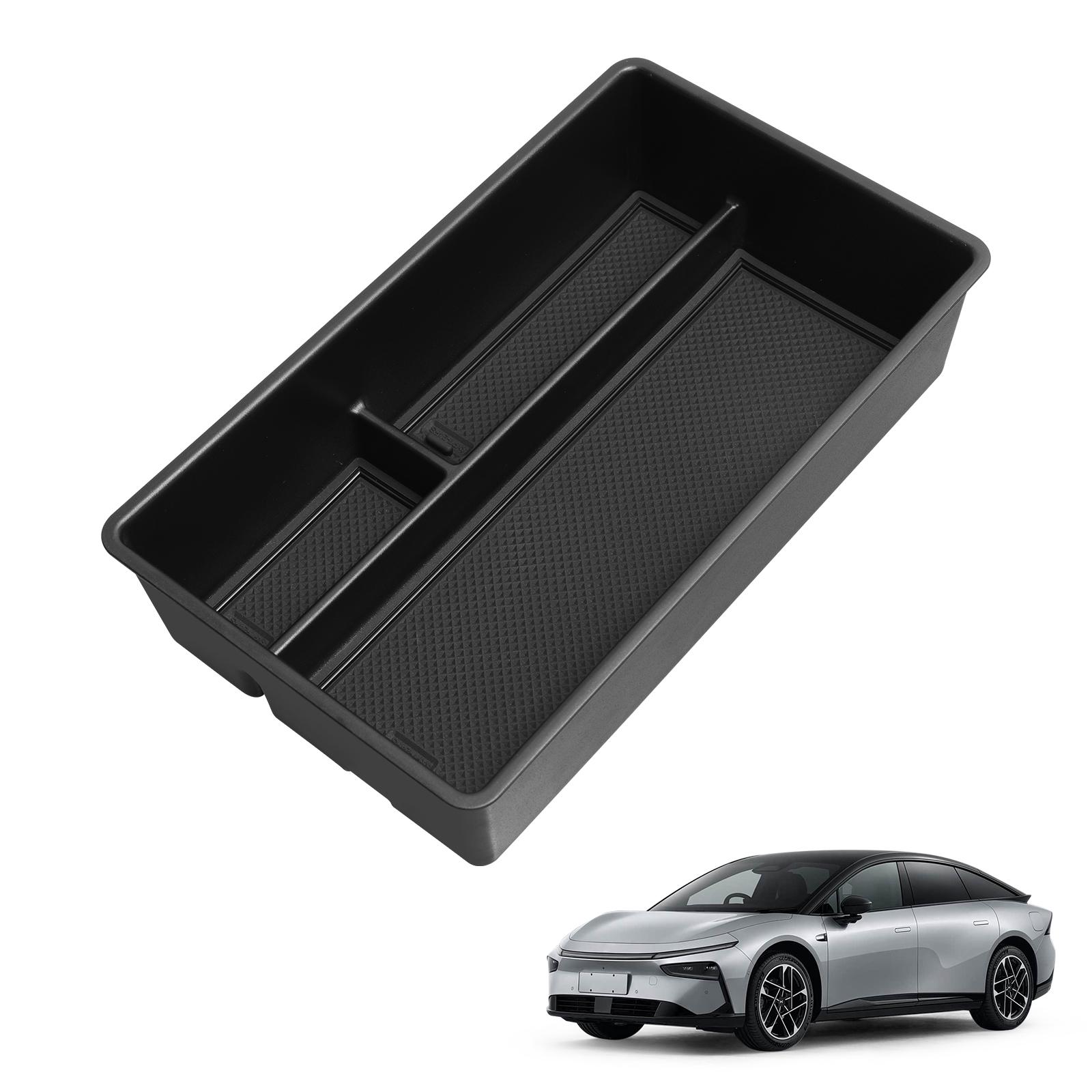 

for Xpeng P7+ 2026-2026 Central Console Armrest Storage Box Tray Organizer Car Interior Accessories Black