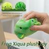 Kawaii Green Frog Plush Toy Soft Stuffed Animal Froggy Plushie Anime Cartoon Frog Pendant Cute Room Decor Gift for Kids Q5F0