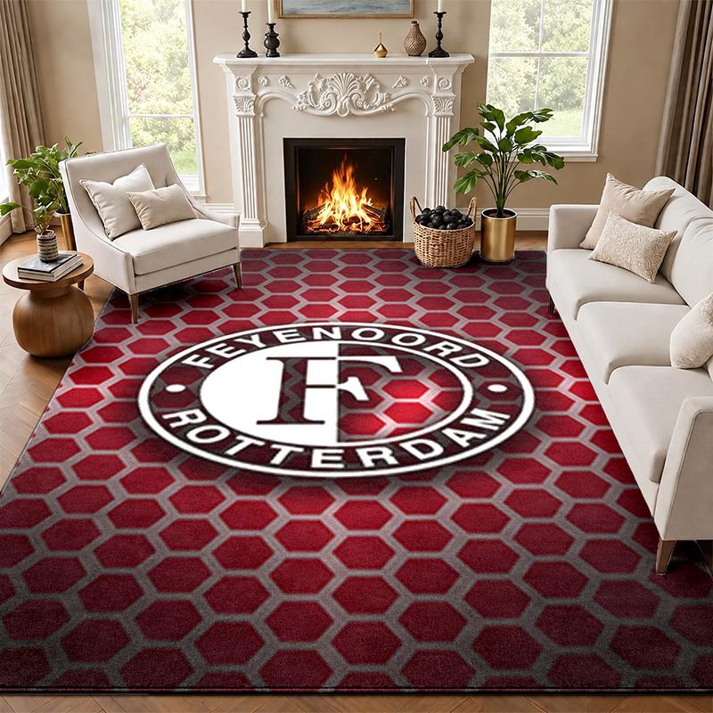 Feyenoord Rotterdam Carpet Door Mat for Living Room or Bedroom Protective Mat Under Chair Office Decoration Christmas Gift Birthday Present