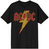 Bioworld AC_DC Logo Vintage Lightning Bolt Black T-Shirt