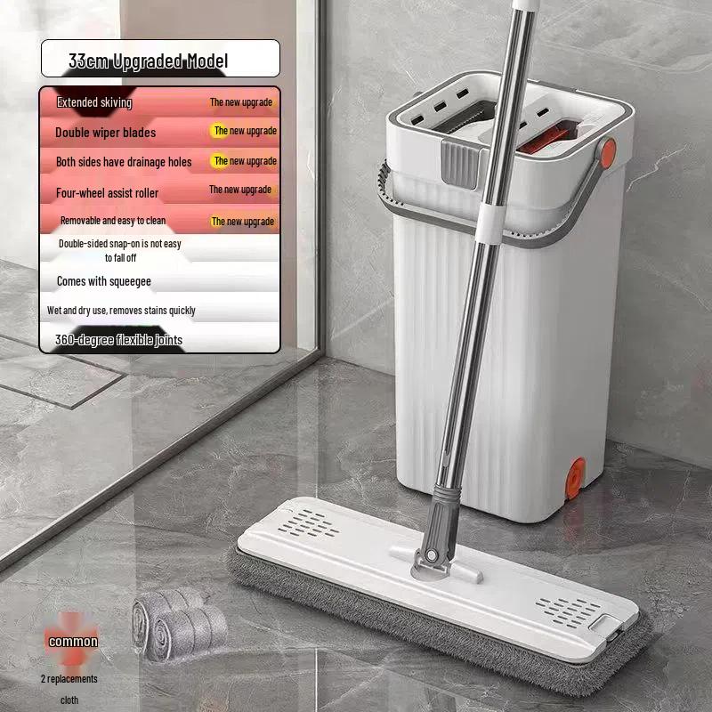 

Швабра для ленивых 2025: Легкая плоская швабра для уборки одним движением для чистых полов