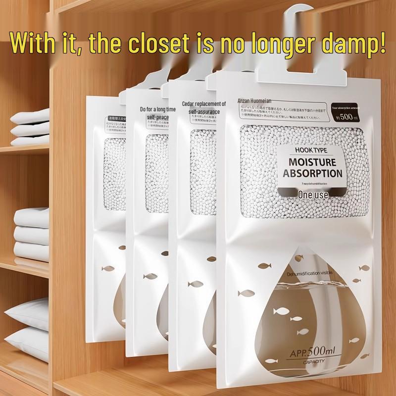 Home Wardrobe Hanging Dehumidifier Bag – Moisture & Mildew-Proof
