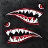 Motorcycle Fuel Tank Waterproof Sticker Shark Mouth Decals Reflective Pegatinas for Motorcycle Body Bumper Windshield Decoration