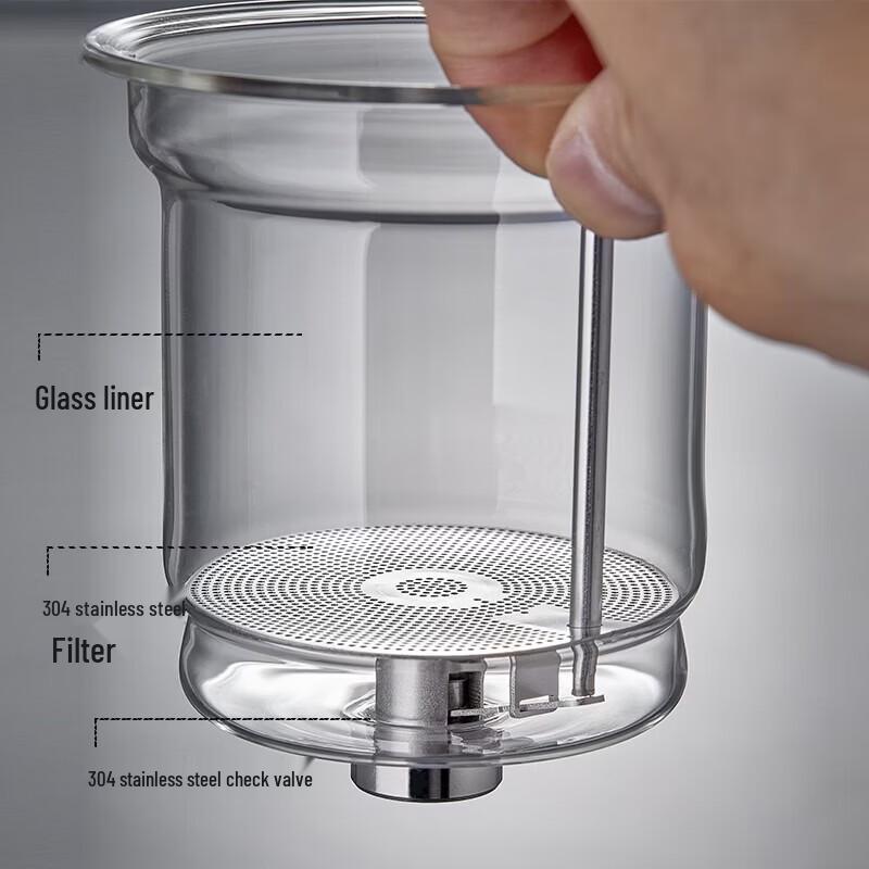 YIHUTEA Handmade Glass Tea Infuser Pot