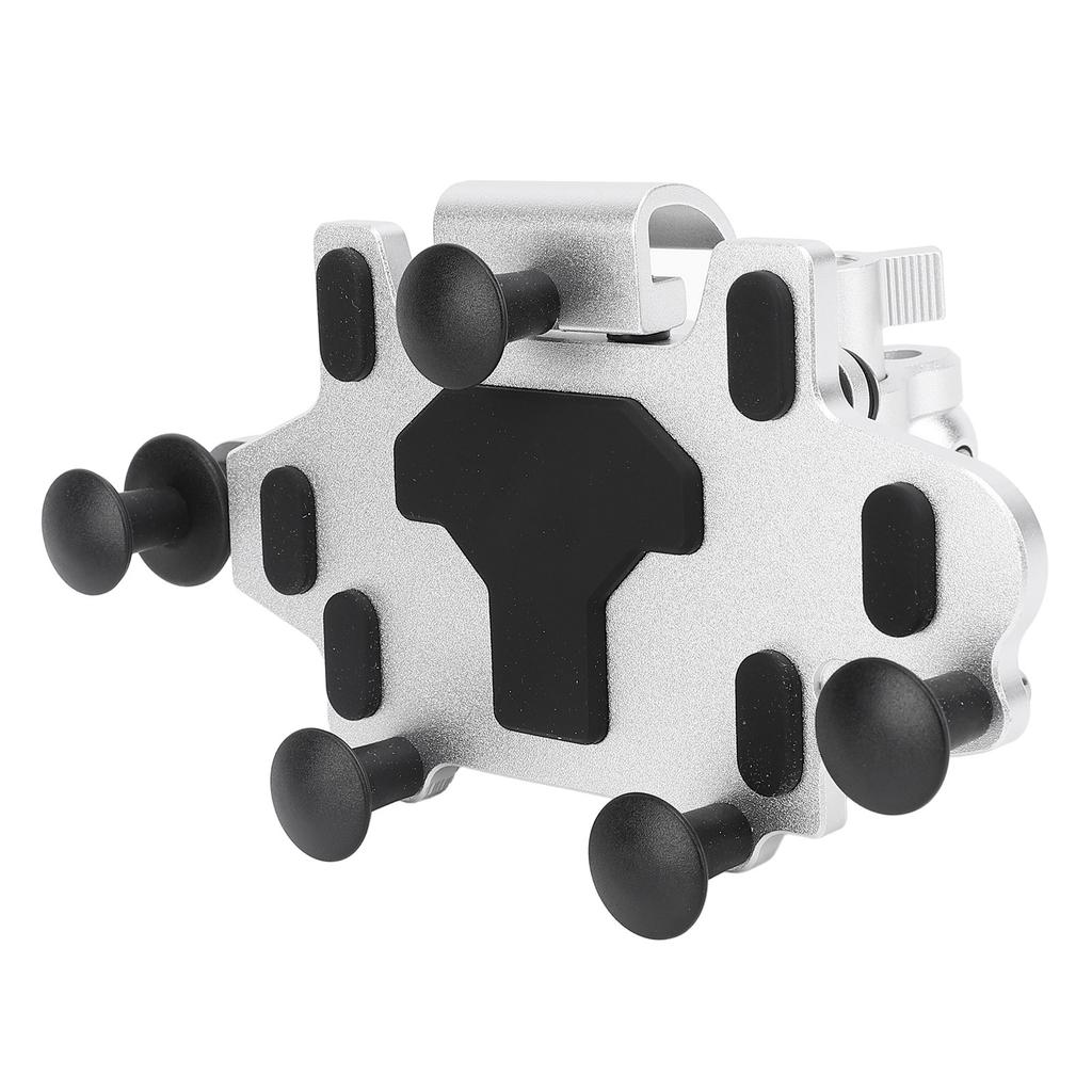 Motorcycle Phone Mount   5 Claw Rotatable Shock Absorbing Silicone Pads Motorcycle Handlebar Phone Holder