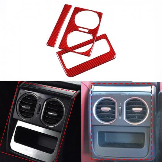 Red Soft Carbon Rear Air Vent Sticker For Alfa Romeo 159/Brera/Spider 2004-11