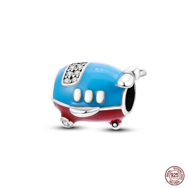 New 925 Sterling Silver Red Color Series Heart Shape Charms Beads Lucky Jewelry Gifts