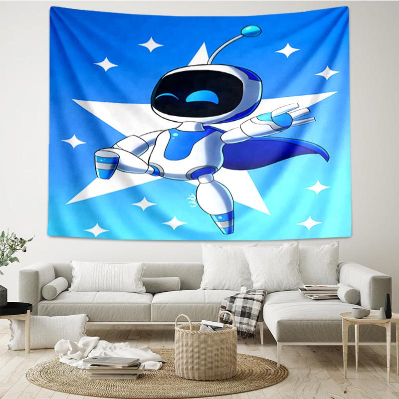 Space Adventure Astro Bot Tapestry Hanging for Bedroom,Livingroom, Playroom,Decor Art Room Wall Tapestry Holiday and Birthday Gifts