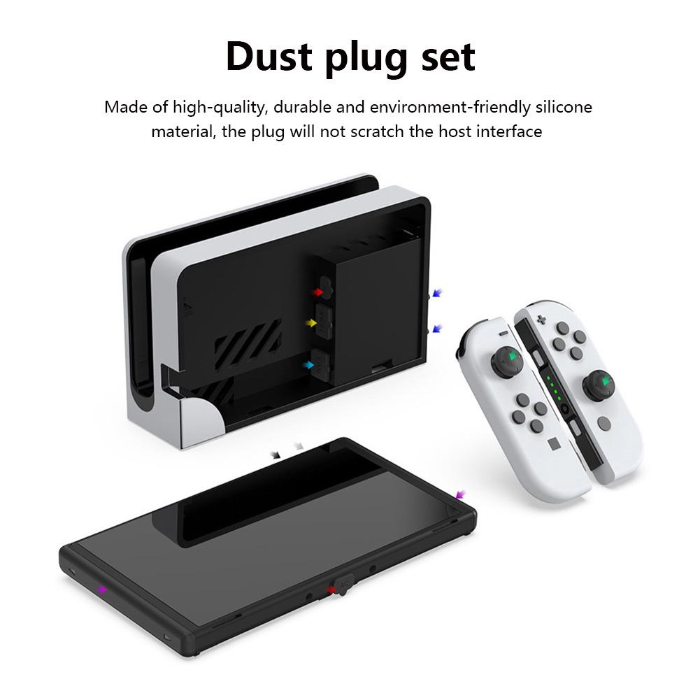 Dust Plug For Nintend Switch/Switch OLED Game Console Silicone Anti-Scratch Dust Cover For Switch Console Dustproof Rubber Plug China Mainland