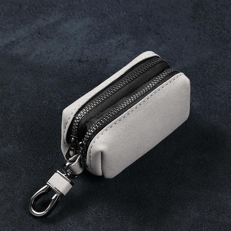 Large Capacity Key Bag Double Soft Multi-function Card Bag for Men and Women Coin Purse Key Bag Household First Layer Cowhide