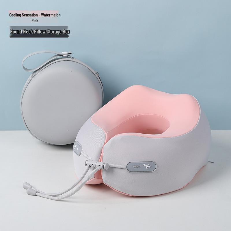 Premium Memory Foam U-Shaped Neck Support Pillow with Super Soft Magnetic Fabric, Ideal for Travel. Custom Logo Option Available.