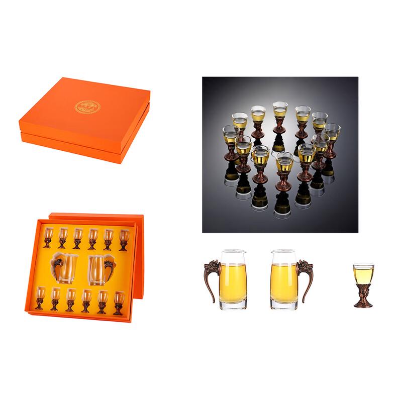 Shangqi Twelve Zodiac Glass Baijiu & Water Cup Gift Set