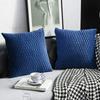 Modern Minimalist Moss Green Pillowcase Striped Velvet Decorative Cushion Sofa Living Room Bedroom