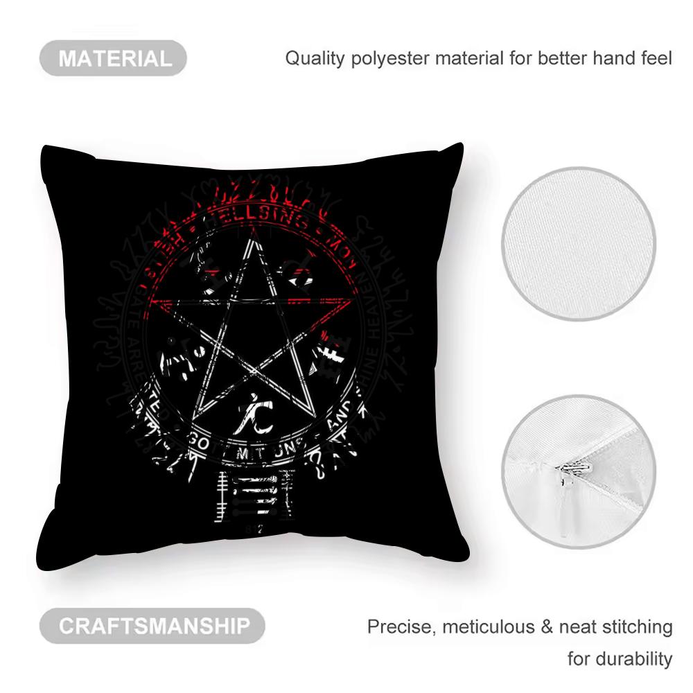 Anime C-Castlevania Cushion Cover Anti-dustmite Pillowcase Invisible Zipper Silky Short Plush Sofa Cushion Cover