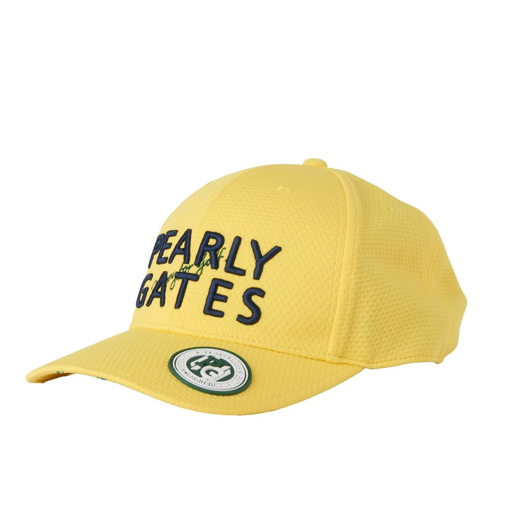 PEARLY GATES Unisex Quick-Drying Tech Cap (UV Protection, Adjustable Size) / Golf Hat / 053-4187501 060_Yellow FR