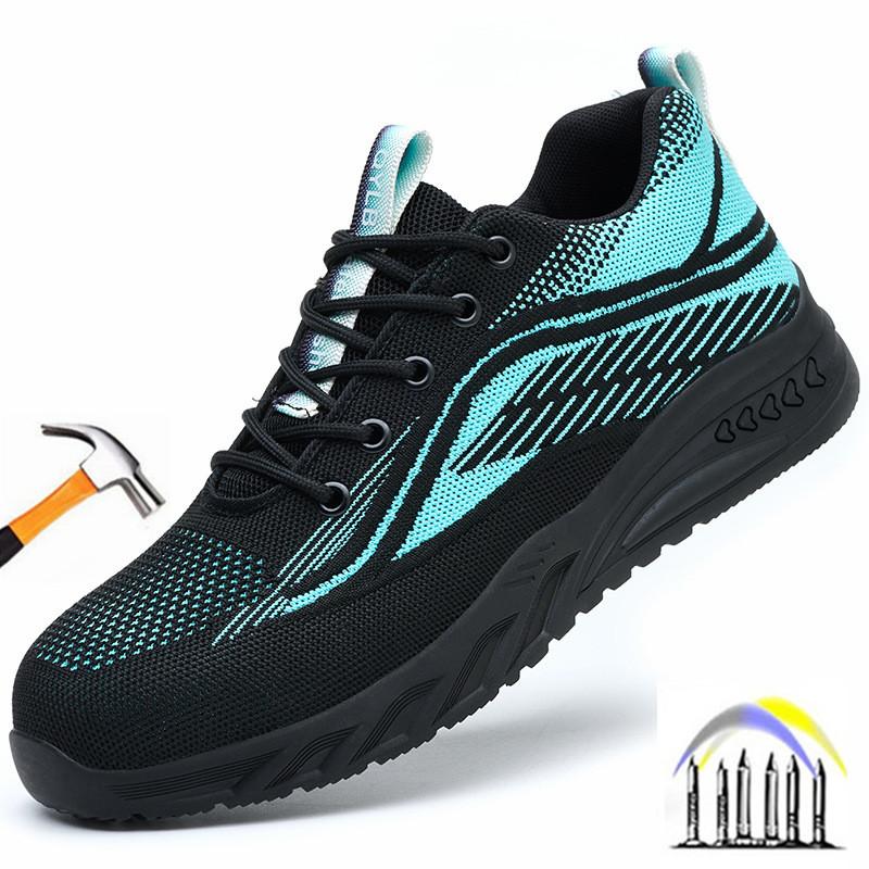 Anti-Smash Steel Toe Sneakers Anti-Puncture Boot Of Safety Working Shoes With Protective Toe Lightweight Breathable Safety Shoes