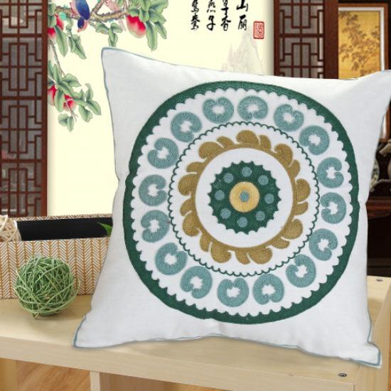 Cotton Embroidery Sofa Cushion Cover Cartoon Pillow Bed Bedside Pillow