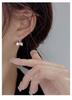 S925 Sterling Silver Bow Zirconia Earrings - Elegant Korean Style for Women