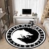 1pc Wolf Office Round Area Rug, Under Office Chairs Bedroom Living Room Home Decor, Room Deco, Available in Various Sizes
