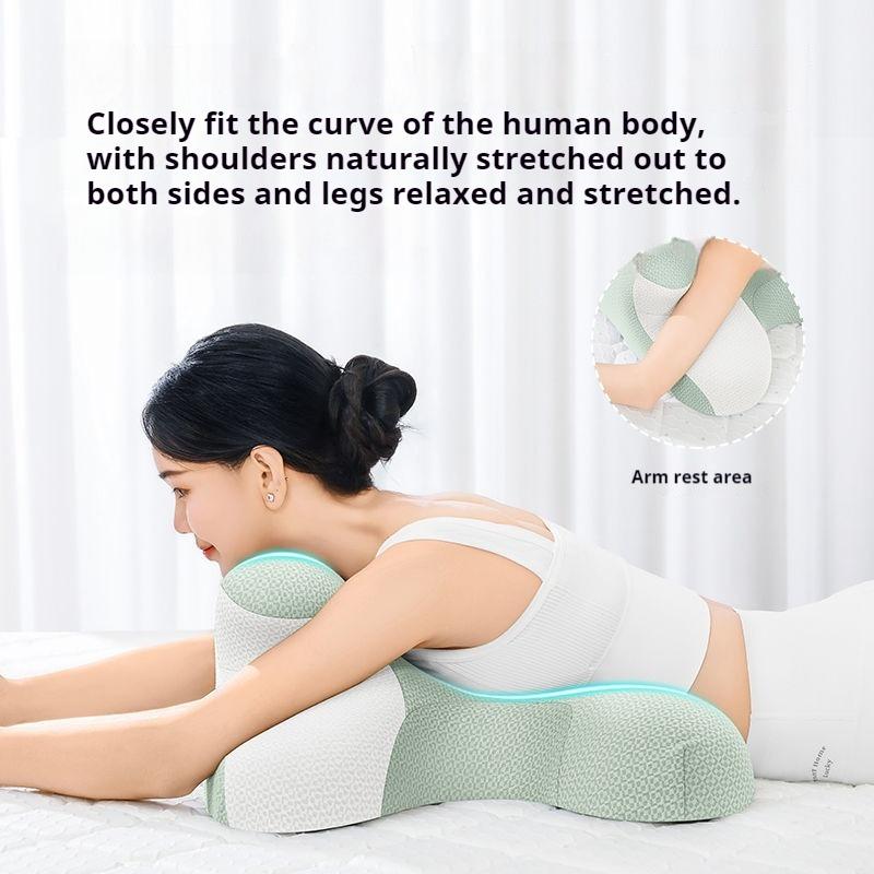 Multifunctional Memory Foam Bed Prone Pillow for Prone Sleepers And Mobile Phone Stand for Playing Comfortably