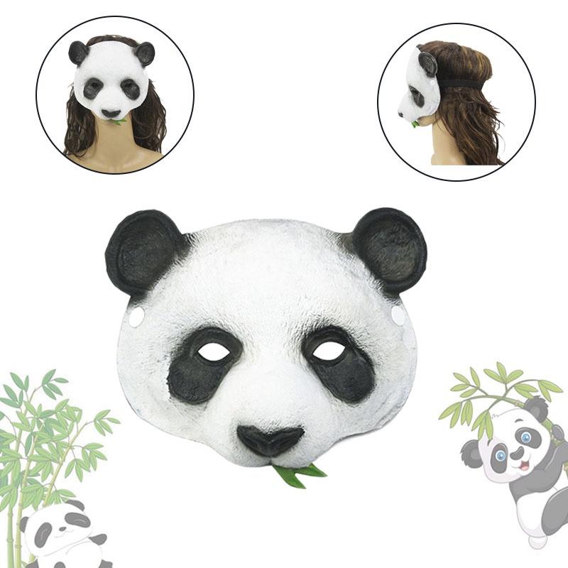 Pu Cute Panda Mask Halloween Easter Cosplay Makeup Party Festivals Props Events