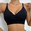 XXL Women's Wave Edge Seamless Bra Wireless Push-Up Bra Sports Yoga Tank Tops S-2XL