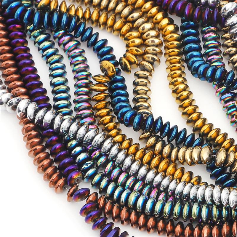 Handmade Nano-Plated Black Bile Beads: Round Electroplated DIY Jewelry Accessories