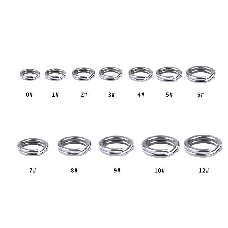 Fishing Split Rings 100Pcs Stainless Steel Lure Rings Saltwater Terminal Tackles Split Rings Fishing Connectors Snap Rings
