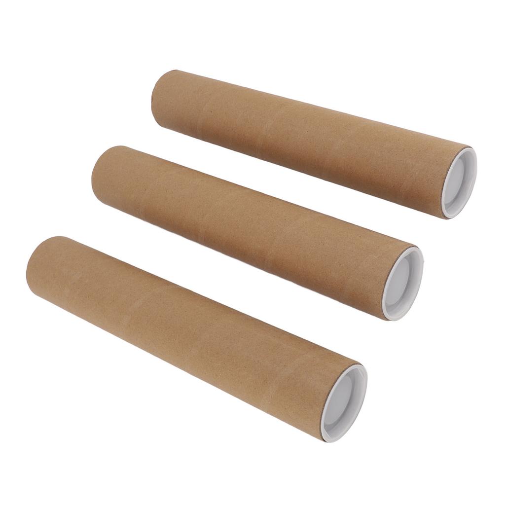 12 Pcs Round Paper Tubes Poster Storage Tubes Multipurpose Mailing Poster Paper Tubes with Plastic Lid
