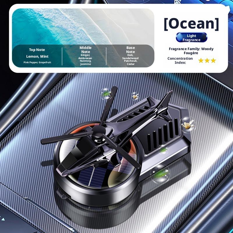 Car-mounted Aromatherapy Helicopter Car Perfume Ornaments Solar Aircraft Car Lasting Fragrance High Sense Decoration