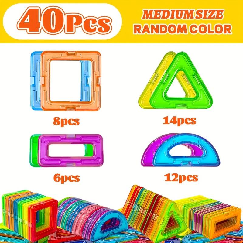 Магнитный набор строительных блоков 40pcs разноцветный