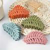 Autumn Leaf Shape Hair Clips Large Hair Claws Solid Frosted Large Hair Clip Girls Versatile Hair Accessories Hair Clip for Women