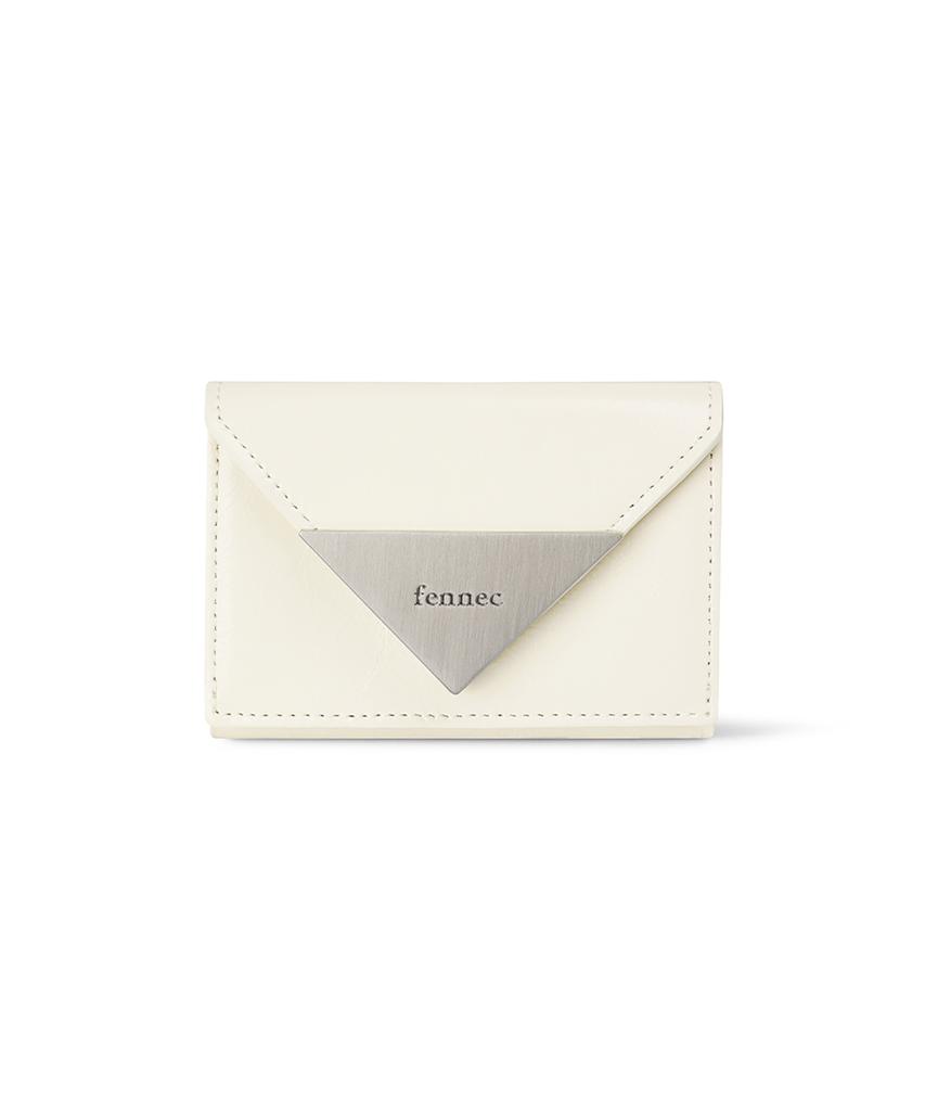 Fennec Crinkle Triangle Triple Wallet - Vanilla