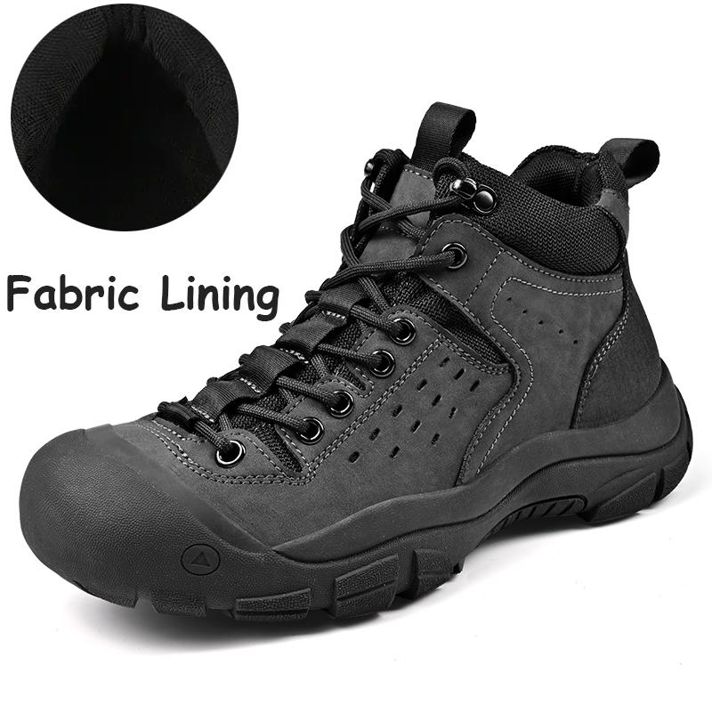 

Мужские походные ботинки из натуральной кожи с высоким берцем, нескользящие, износостойкие, короткие, мягкие, повседневные ботинки на осень и зиму 41