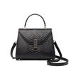 Limited Serpentine Pattern Real Leather Shoulder Bag for Women Business Bag Black Bags