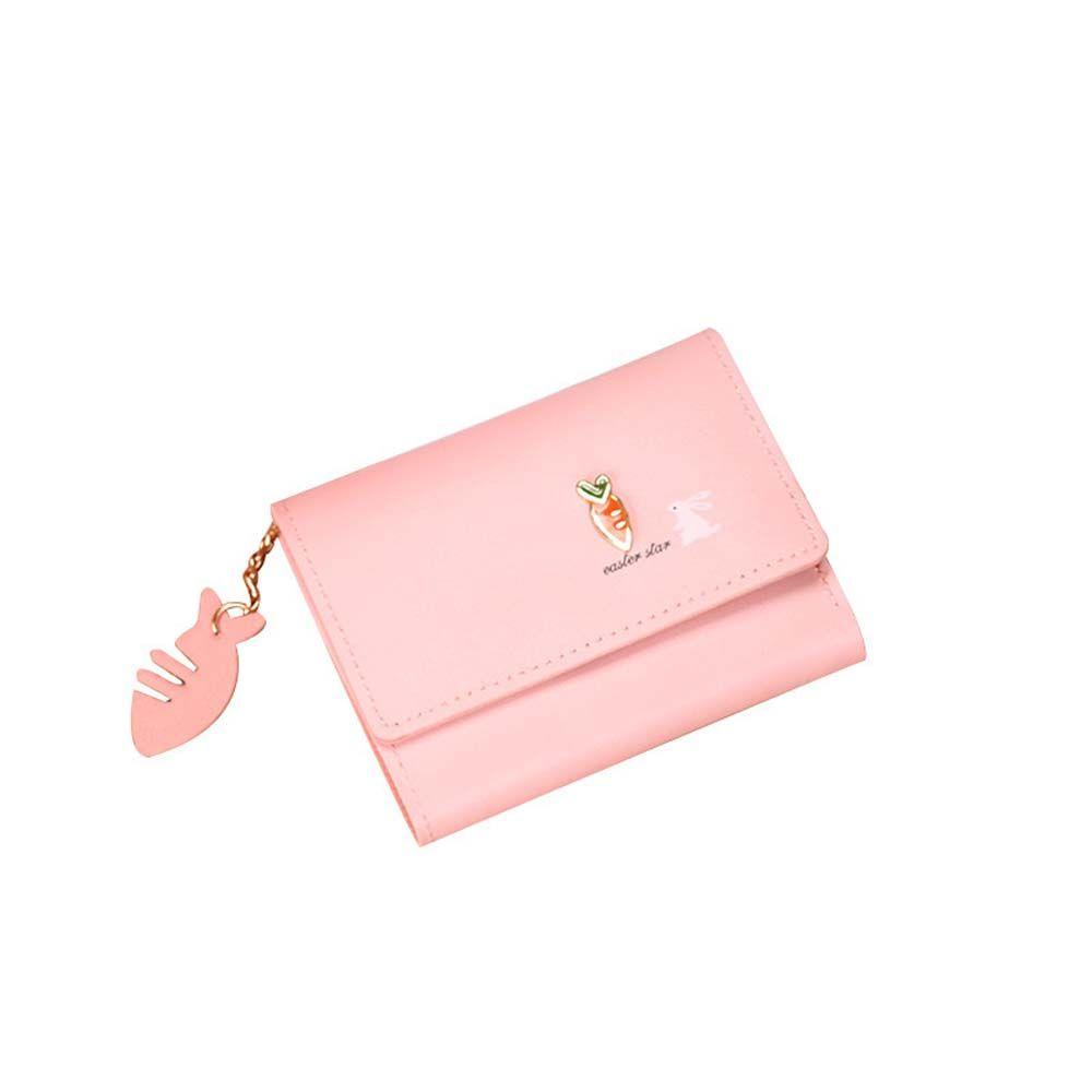 PU Leather Rabbit Carrot Korean Money Bag Women Wallets Card Holders Small Coin Purse